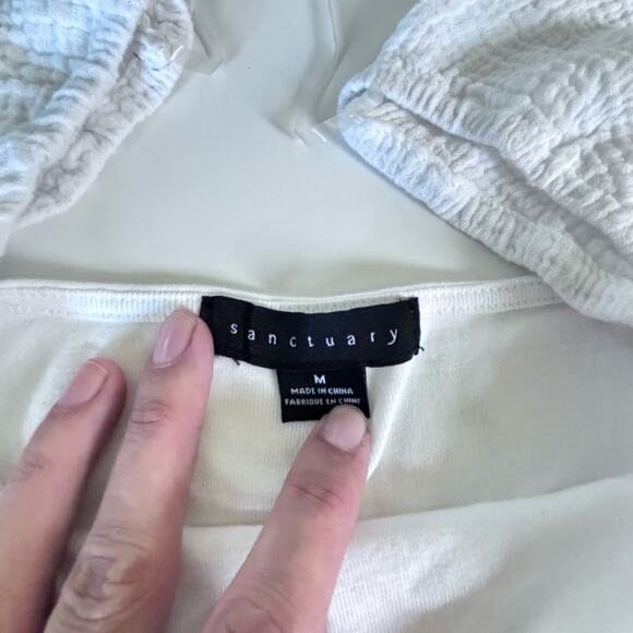 Sanctuary medium Top White Square Neck Gauzy - Picture 2 of 8